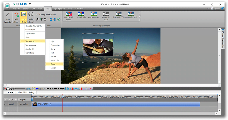 VSDC Free Video Editor Interface overview
